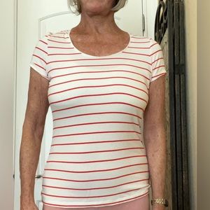 Lands End end striped tee